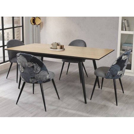 Mesa Salón Extensible Glen Madera Y Metal