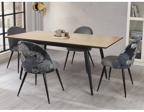 Mesa Salón Extensible Glen Madera Y Metal