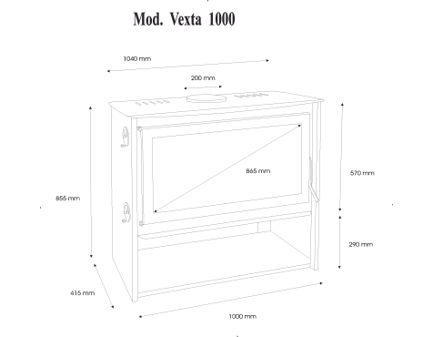 Estufa De Leña Vexta 1000