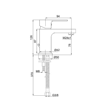 Aixeta Lavabo Monocomandament Ebro Cromat