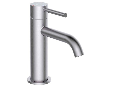 Grifo Lavabo Monomando Tube Níquel Cepillado