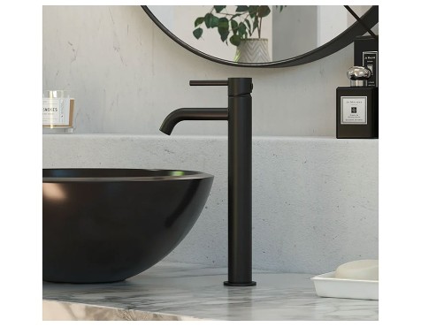 Grifo Lavabo Monomando Tube Xl Negro Mate