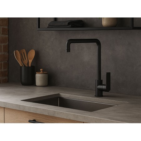Grifo Cocina Monomando Eros Negro Mate