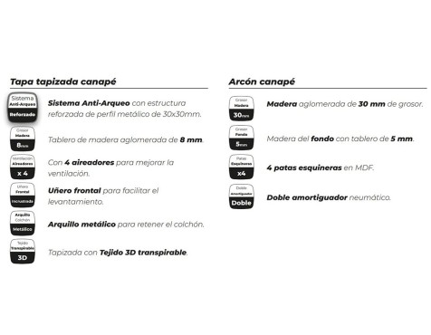 Canapé Abatible Brisa 30 Blanco