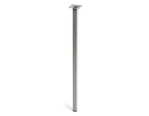 Pata Mesa Acero Cuadrada Cromo 25X25X800Mm