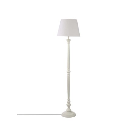 Lámpara De Pie Leo Madera Blanca