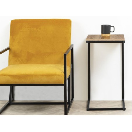 Mesa Auxiliar Madera Y Metal