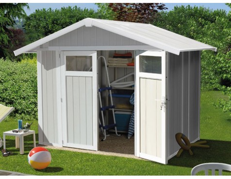 Caseta De Jardí En Resina Utility Gris Verd