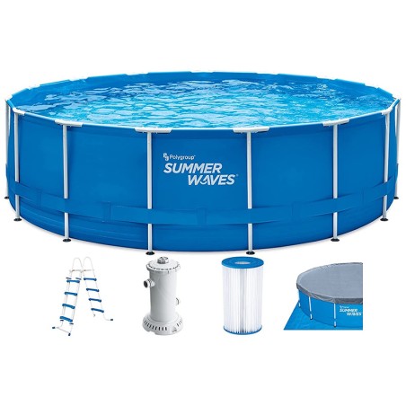 Piscina Tubular Redonda Summer Waves C/Depuradora