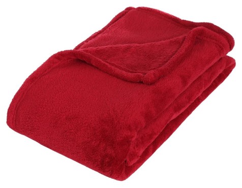 Manta Plaid Microfibra Roja
