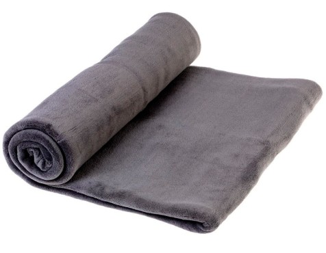 Plaid Microfibra Gris Fosc