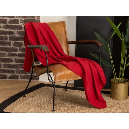 Manta Plaid Polar Roja