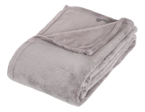 Manta Plaid Microfibra Gris