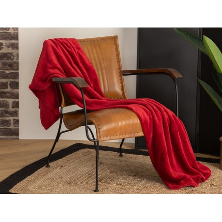 Manta Plaid Microfibra Roja