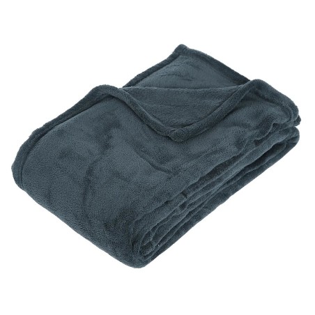 Manta Plaid Microfibra Azul Tormenta