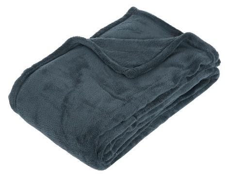 Manta Plaid Microfibra Azul Tormenta
