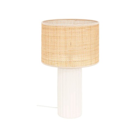 Lámpara De Mesa Tylia Cerámica Blanca/Natural