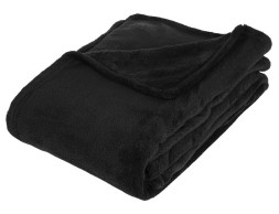 Manta Plaid Microfibra Negra