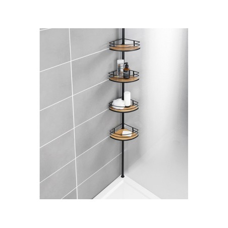 Prestatgeria Raconer Bany Dolcedo Bambú/Inox Negre