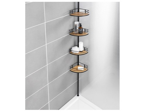 Prestatgeria Raconer Bany Dolcedo Bambú/Inox Negre