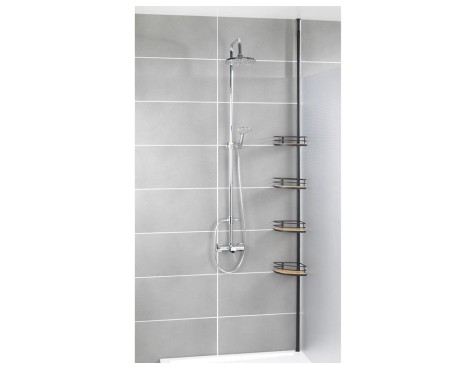 Prestatgeria Raconer Bany Dolcedo Bambú/Inox Negre
