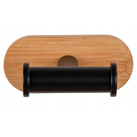 Penjador Bany Orea Bambú/Inox Negre