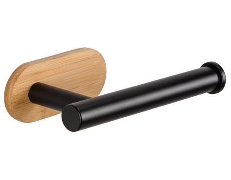 Portarrollos Orea Bambú/Inox Negro