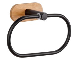 Toallero Aro Orea Bambú/Inox Negro