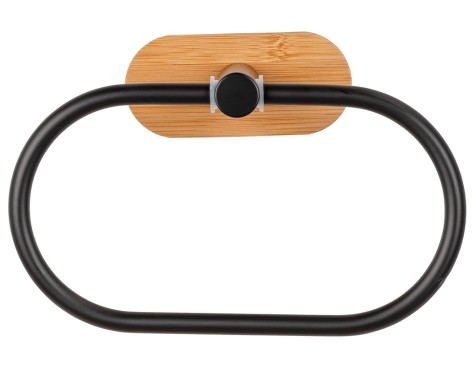 Toallero Aro Orea Bambú/Inox Negro
