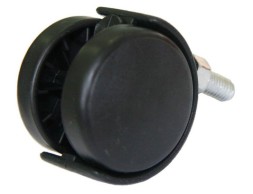 Rueda Polipropileno Negra Con Espiga