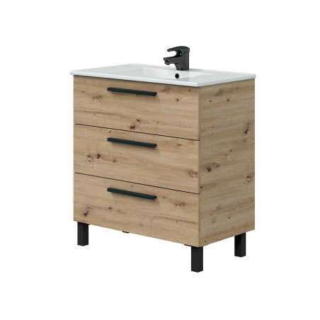 Mueble De Baño 3 Cajones Athena Roble Nodi