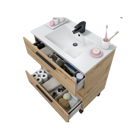 Mueble De Baño 3 Cajones Athena Roble Nodi