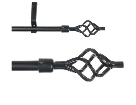 Barra De Cortina Extensible Fletxa Negre