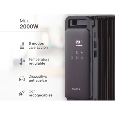 Radiador D'oli Durasil 9 Elements Negre