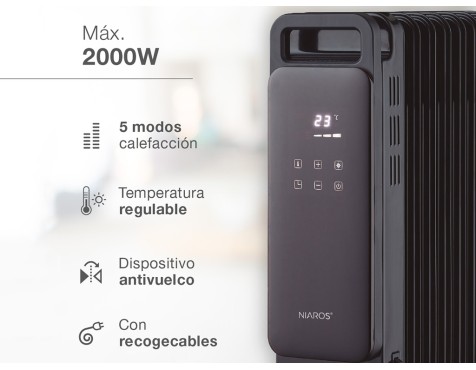 Radiador D'oli Durasil 9 Elements Negre