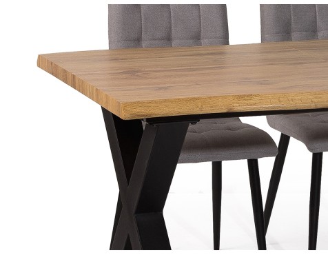 Mesa Comedor Fija Sabina Madera Y Metal