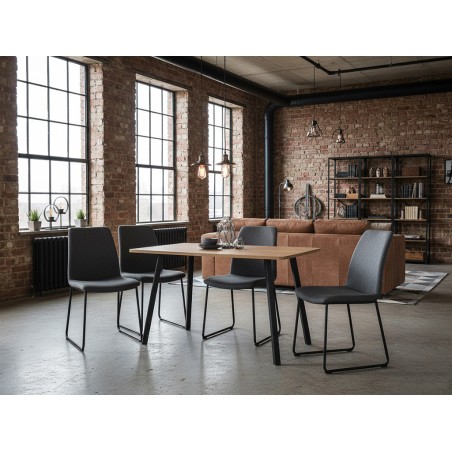 Mesa Salón Fija Edna Melamina Y Metal