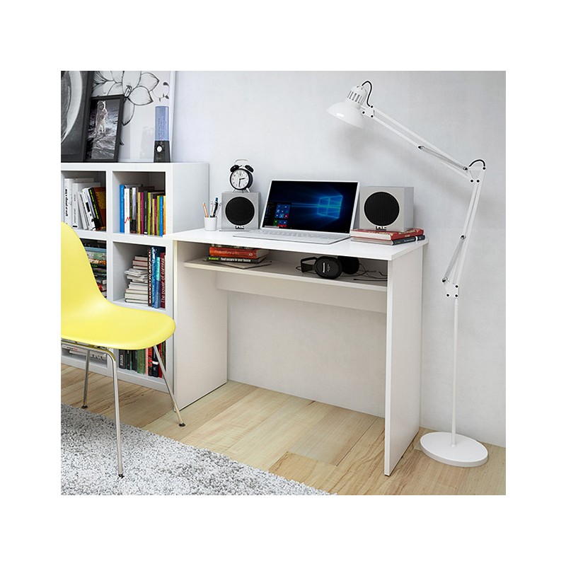 Mesa de estudio blanca con bandeja fija 740x900x500mm