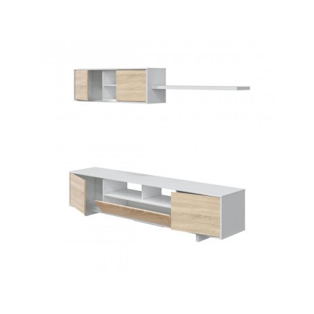 Conjuno Comedor Tv Varys Roble Canadian Blanco