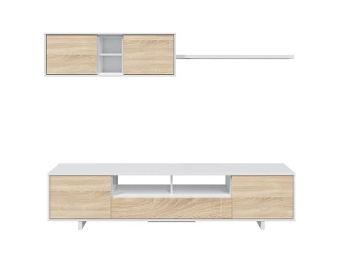 Conjuno Comedor Tv Varys Roble Canadian Blanco