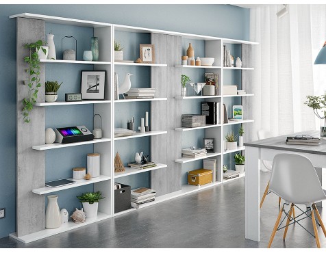 Prestatgeria Alida Blanc/Cement