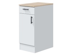Módulo Bajo Kira 1 Puerta + 1 Cajón Blanco/Roble