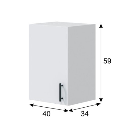 Mueble Alto Cocina Kira 1 Puerta Blanco