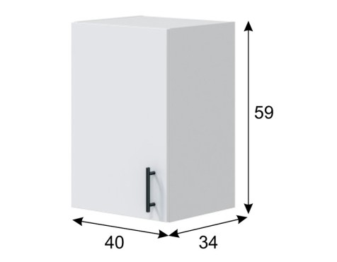 Mueble Alto Cocina Kira 1 Puerta Blanco