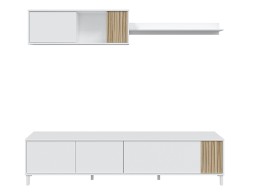 Mueble Comedor Ethna + Estante Blanc Artik Natural