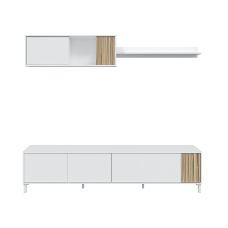 Mueble Comedor Ethna + Estante Blanc Artik Natural