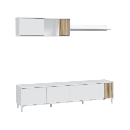 Mueble Comedor Ethna + Estante Blanc Artik Natural