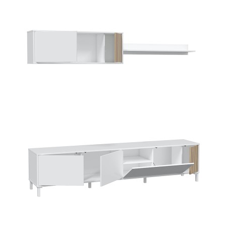 Mueble Comedor Ethna + Estante Blanc Artik Natural