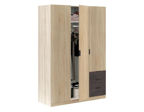 Armari 3 Portes+3 Calaixos Roure Canadina/Òxid