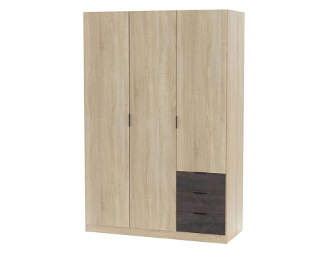 Armari 3 Portes+3 Calaixos Roure Canadina/Òxid